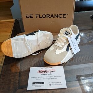Women's Sneakers - Beige and Black